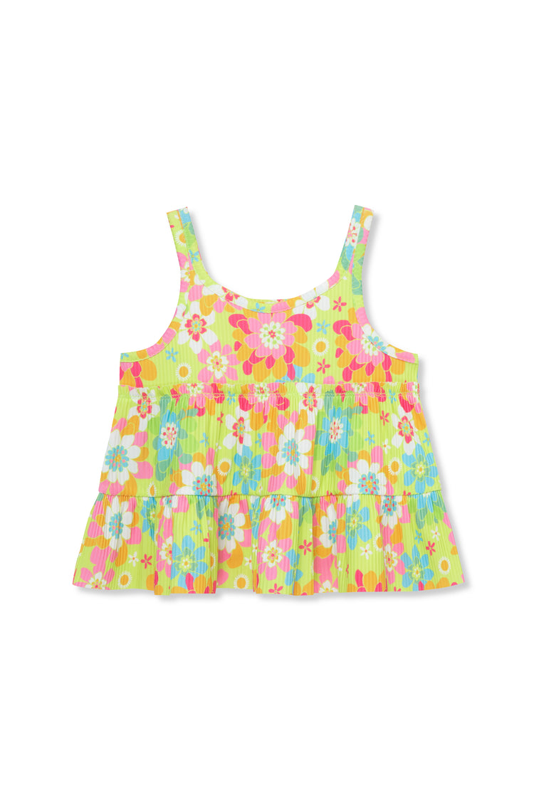 Floral Printed Tiered Tank Top