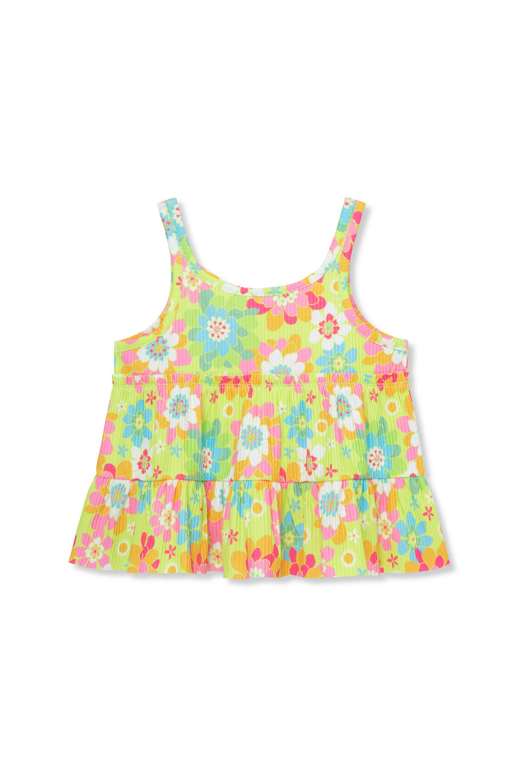 Floral Printed Tiered Tank Top