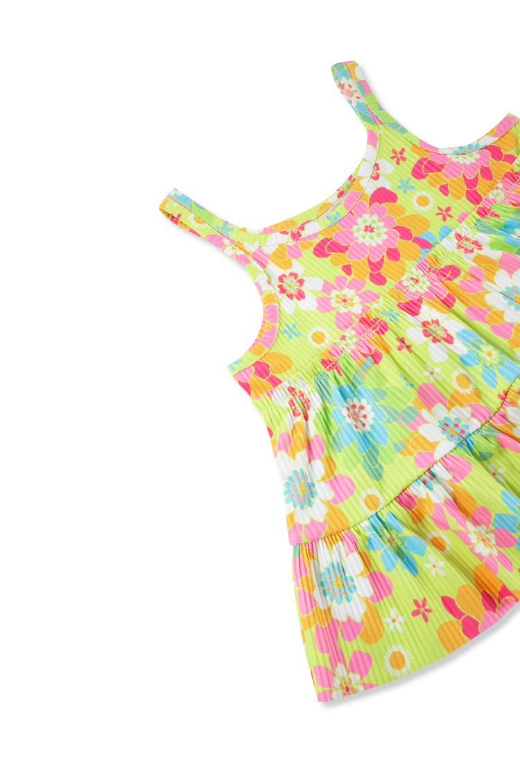 Floral Printed Tiered Tank Top