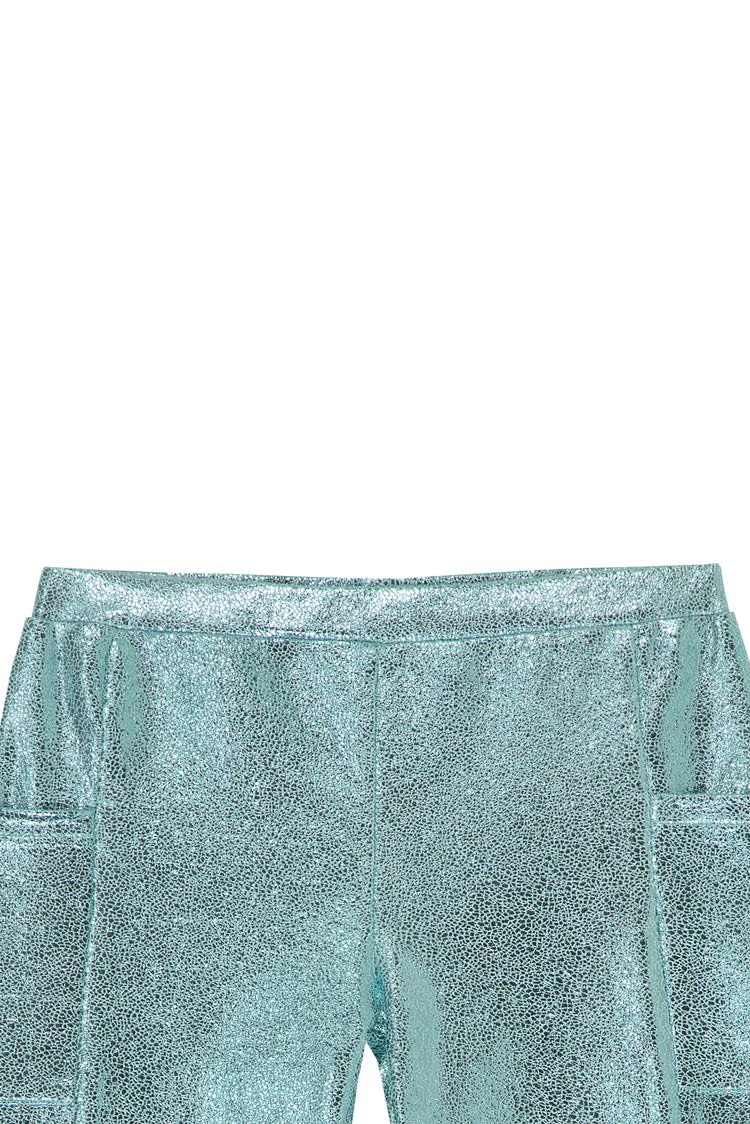Metallic Suede Leggings