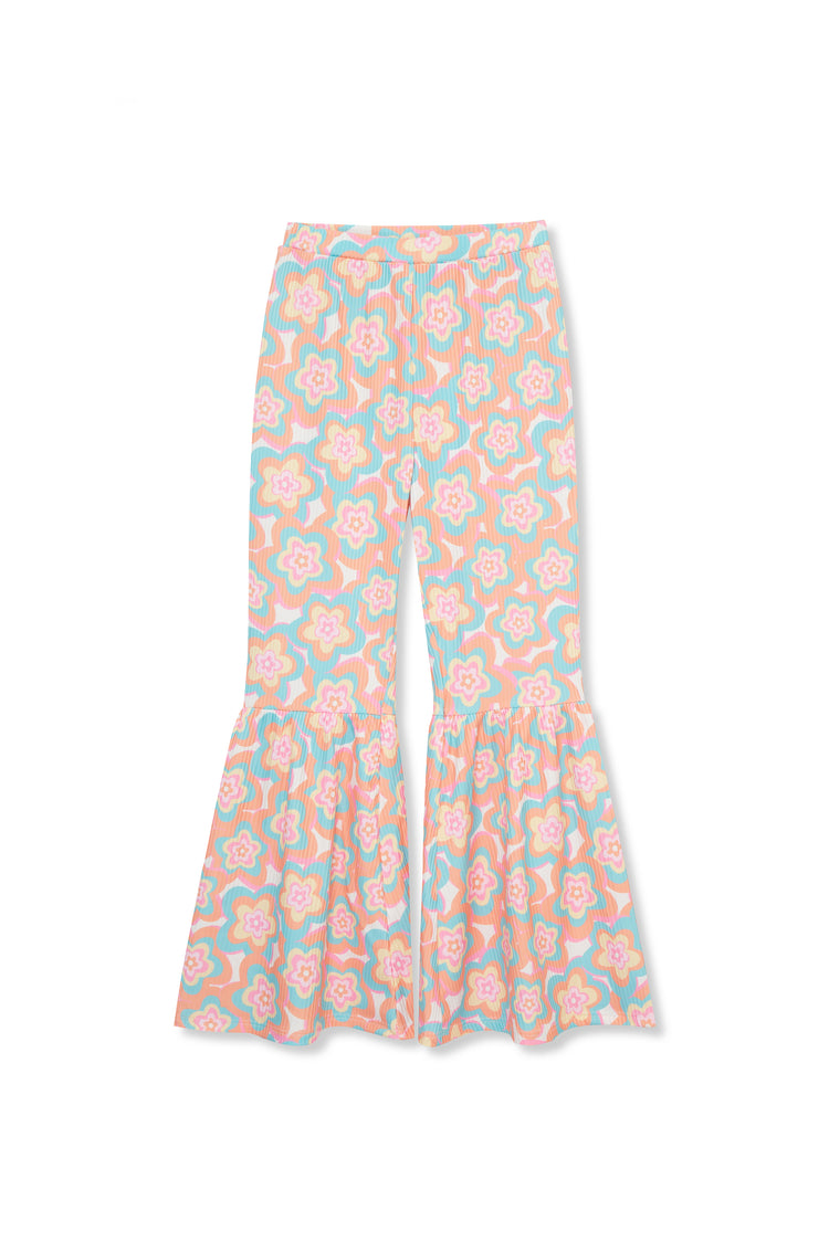 Mod Flower Print Flare Pant