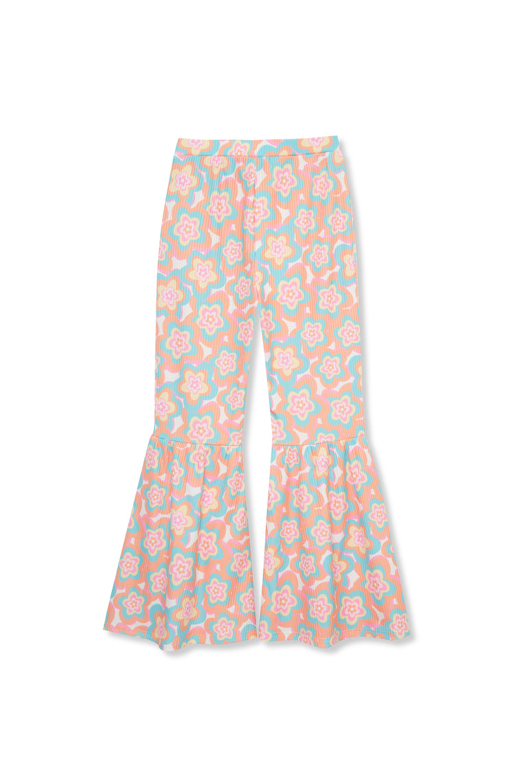 Mod Flower Print Flare Pant