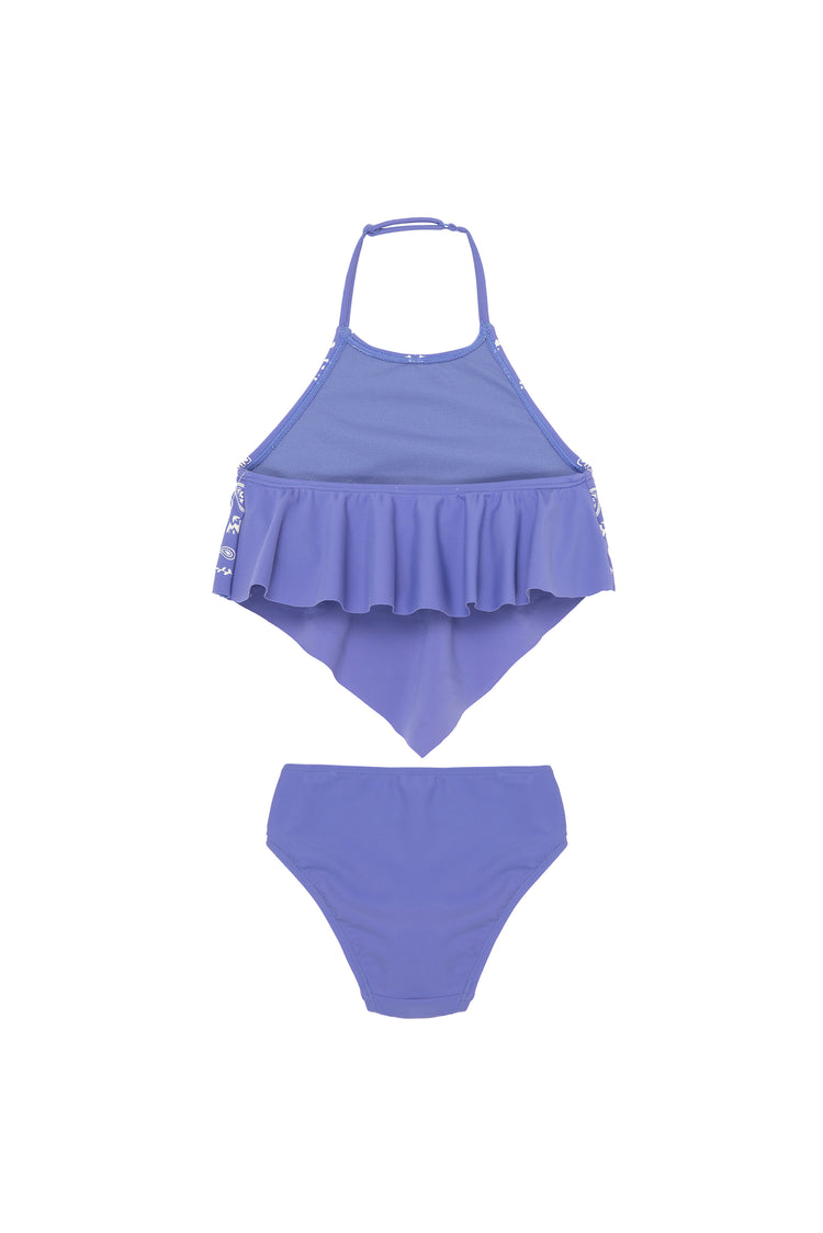 Halter Swimsuit with Embroidery