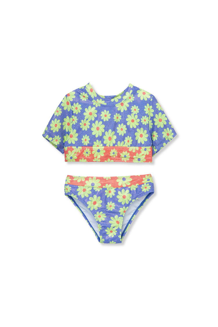 Foil Daisy Two-Piece Swimsuit