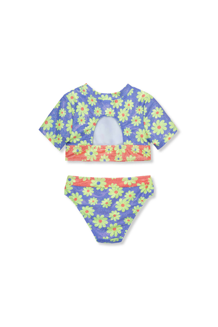 Foil Daisy Two-Piece Swimsuit
