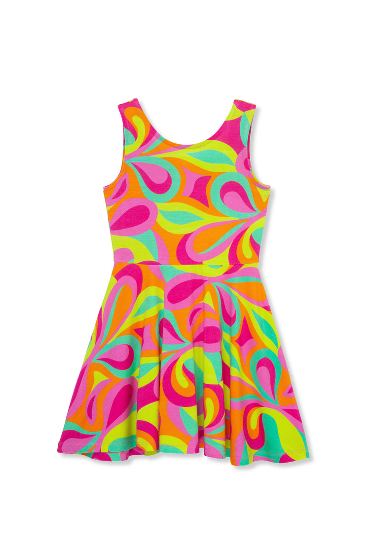 Retro Print Skater Dress