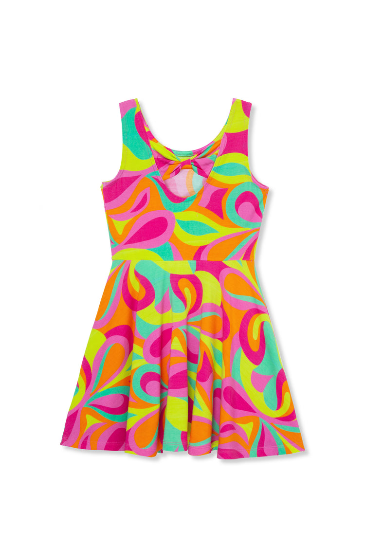 Retro Print Skater Dress