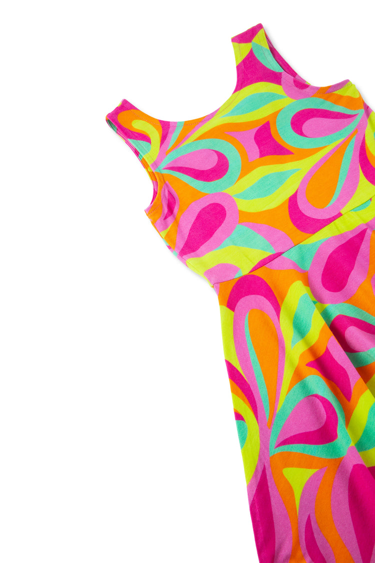 Retro Print Skater Dress