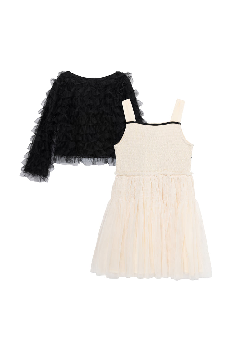 Mesh Dress & Cardigan