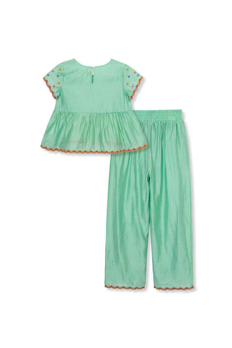 Ditsy Schiffli Pant Set