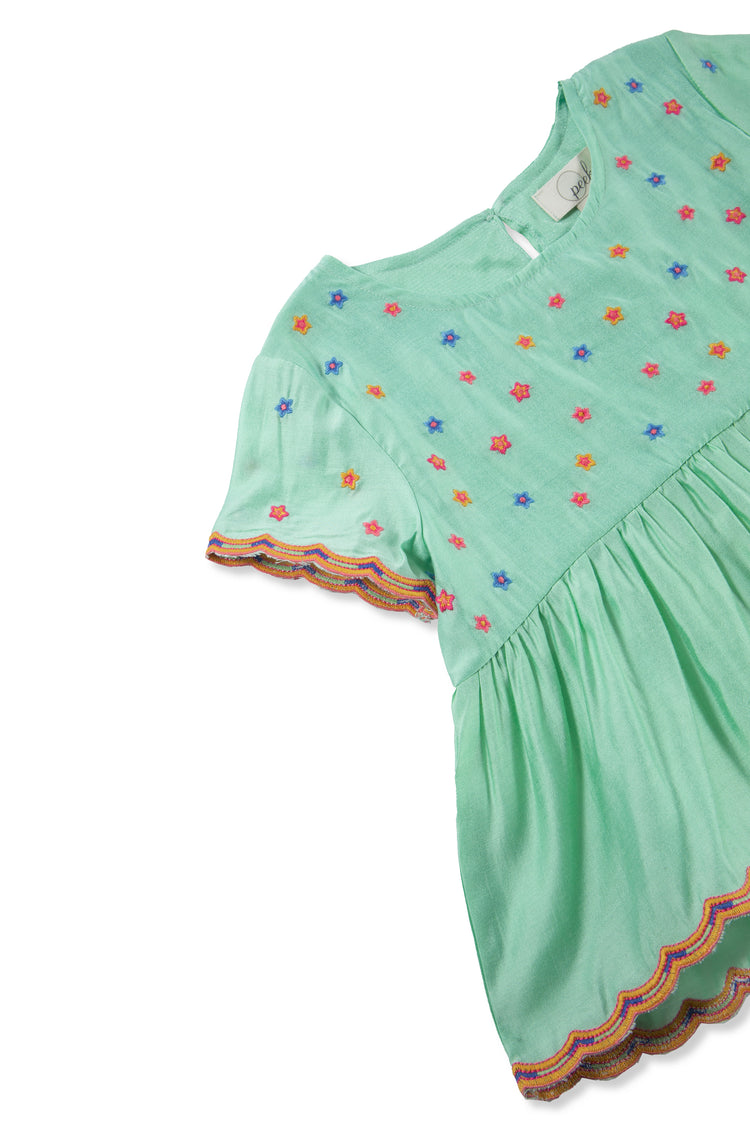 Ditsy Schiffli Pant Set