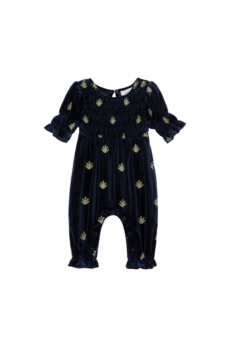 Glitter Velour Jumpsuit