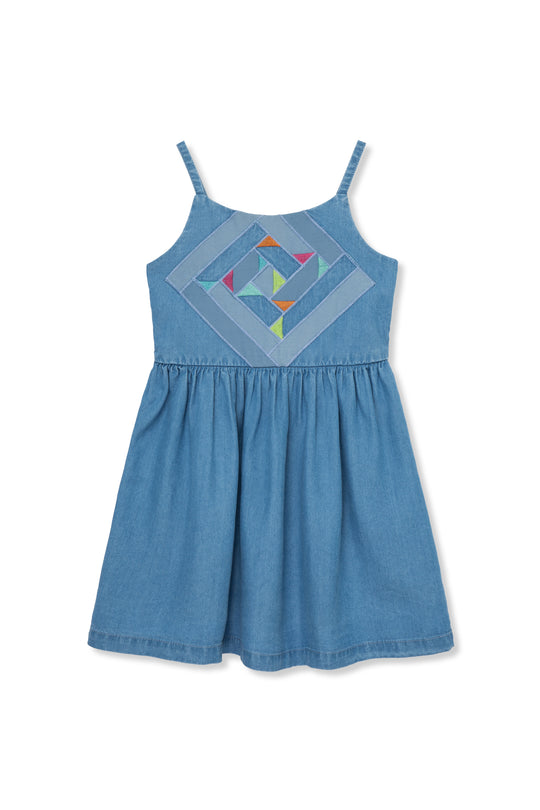 Embroidered Patchwork Dress