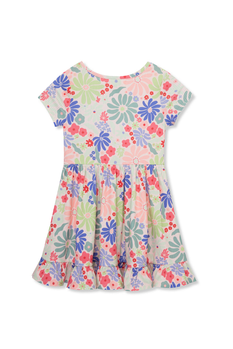 Floral Print Flounce Hem Dress