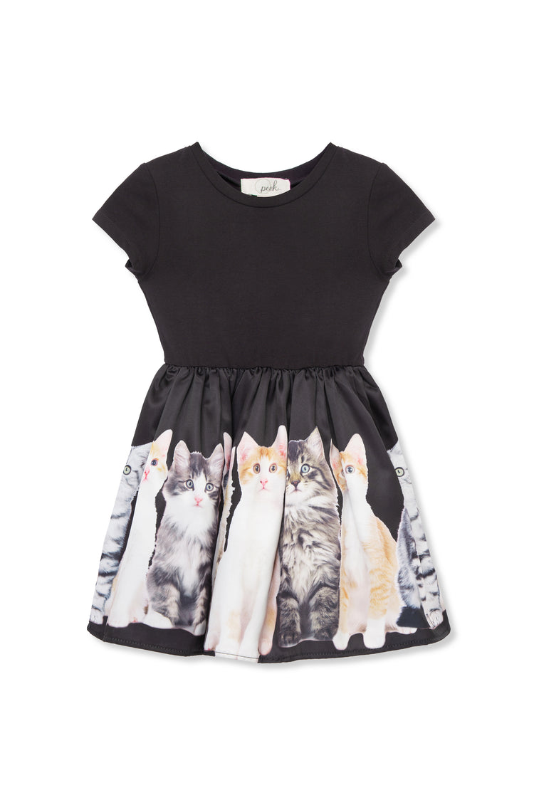 Photoreal Kitten Fit & Flare Dress