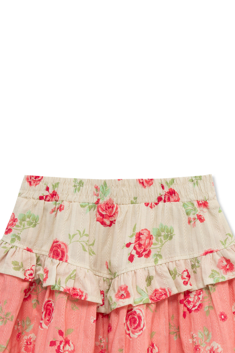 Rose Print Skirt Set