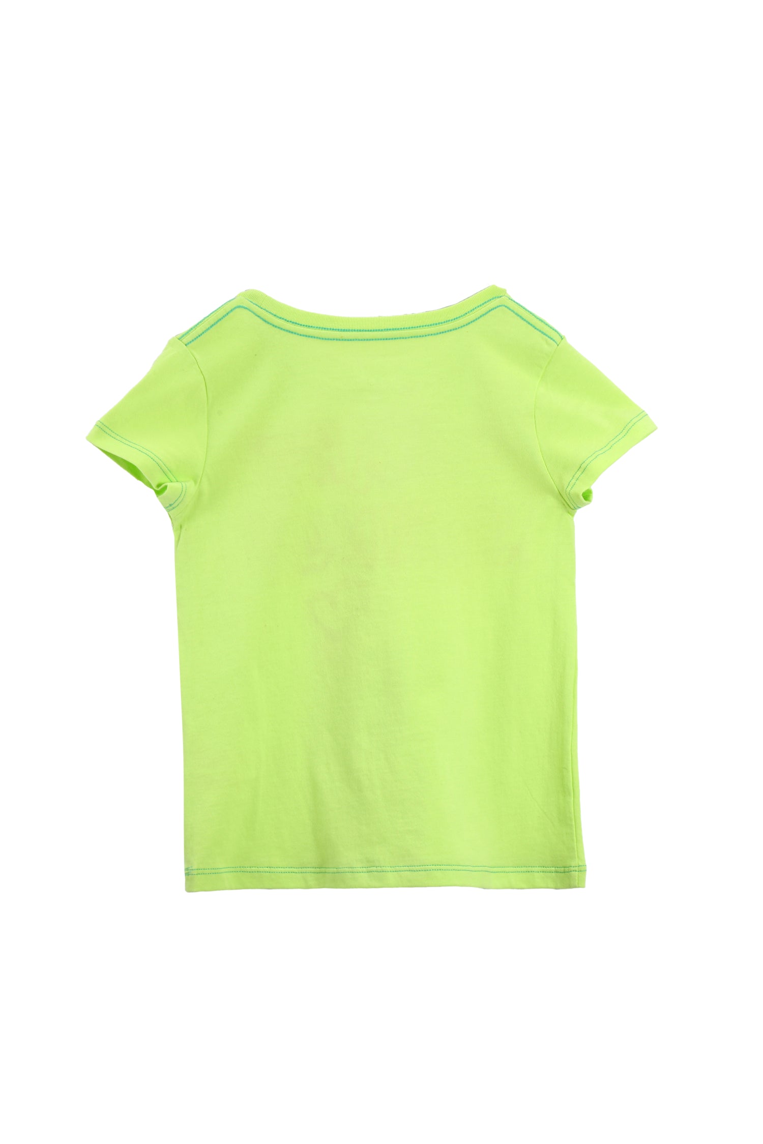 BACK OF LIME GREEN T-SHIRT