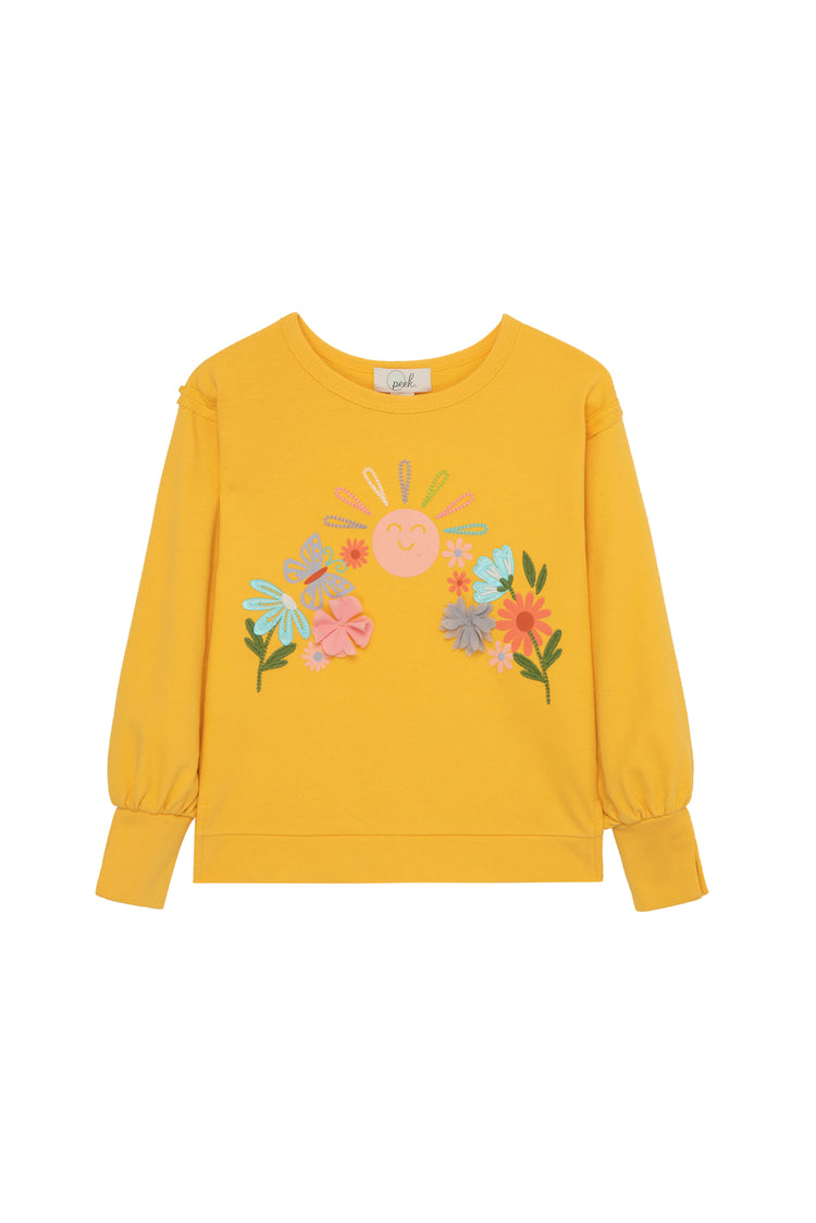 Embroidered Floral Pullover