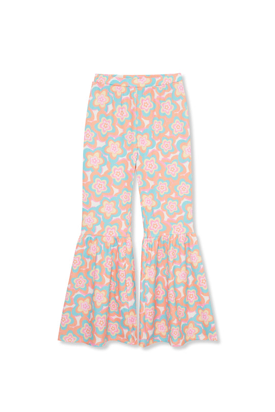 Mod Flower Print Flare Pant