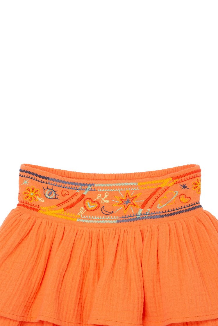 Zen Skirt With Embroidered Waistband