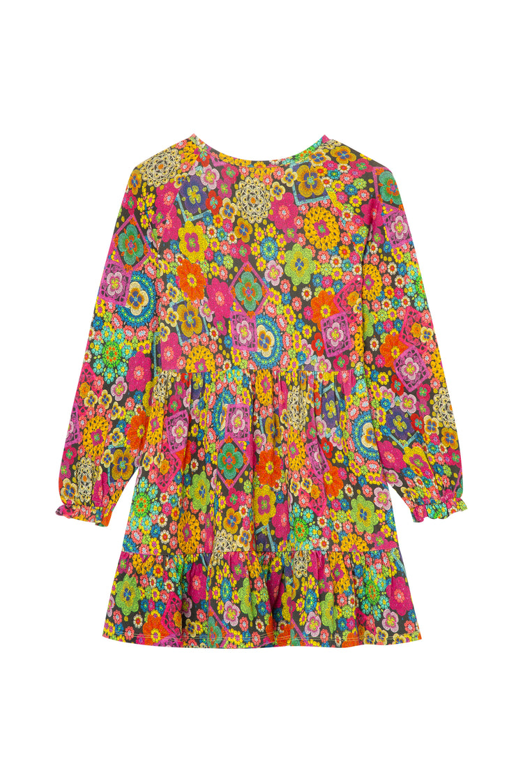 Vibrant Floral Knit Dress