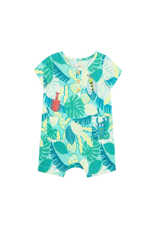 Embroidered Bug Romper